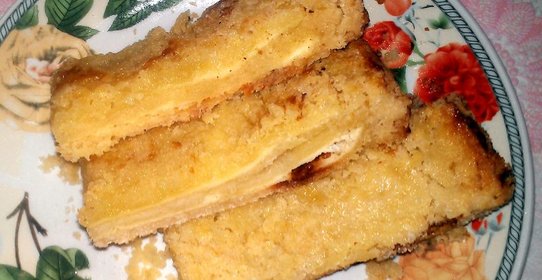 Творожный пирог из насыпного теста