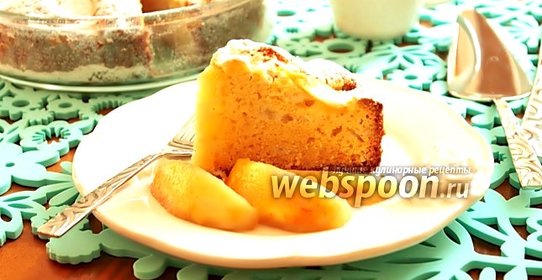 Кекс-пирог с персиками