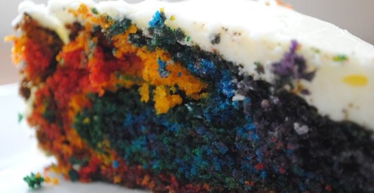 Торт Радуга с пищевыми красителями