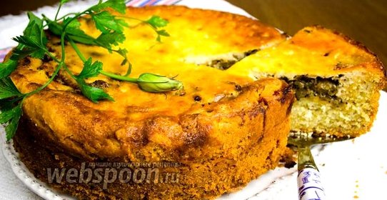 Амишский пирог с начинкой из лука и мака