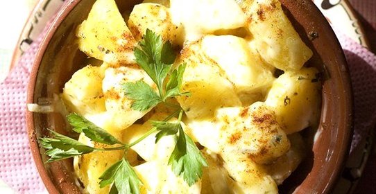 Печеный картофель с шафраном