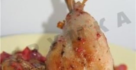 Куриные ножки под черносмородиновым соусом в духовке