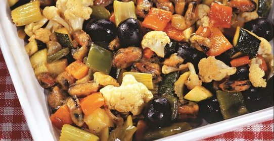 Рагу с мидиями