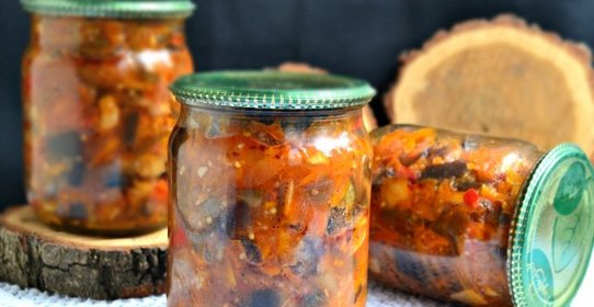 Овощное рагу с баклажанами на зиму в мультиварке