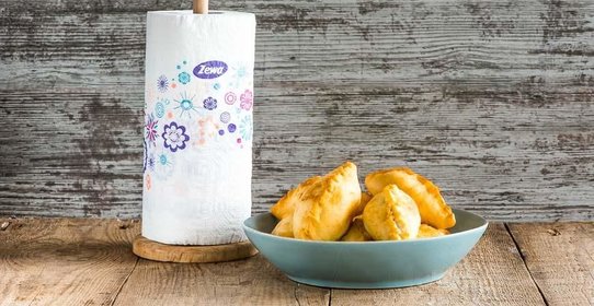 Жареные пирожки с картофелем и зеленью