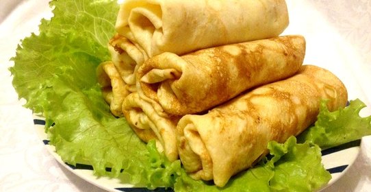 Яичные блины с картошкой