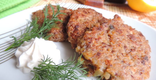 Гречневые оладьи с грибами