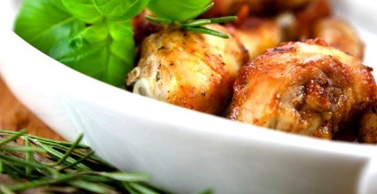 Куропатки на гриле в малиново-мятном маринаде