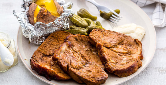 Свинина жареная с квасом