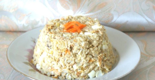 Рыбный салат с рисом