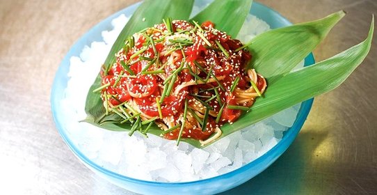 Холодная лапша с тунцом