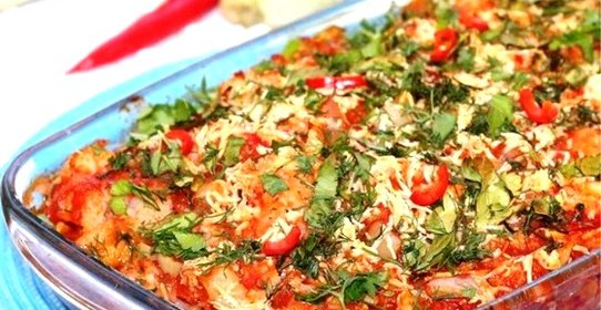 Курица с овощами (слоями)