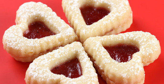Сердечки с начинкой из джема