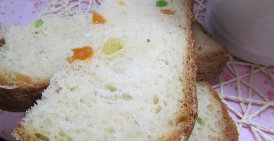 Хлеб белый с цукатами в хлебопечке