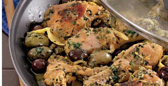 Тажин из курицы с солеными лимонами