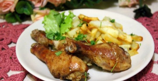 Остро-сладкие куриные ножки, запеченные в микроволновке