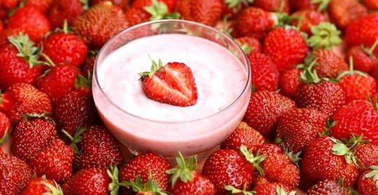 Крем из клубники с кефиром