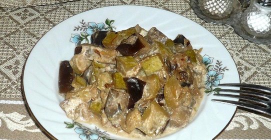 Рагу с баклажанами и кабачками