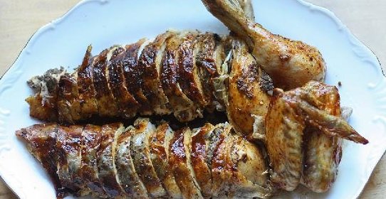 Курица с картофелем и грибами