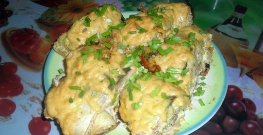 Горбуша, запечённая с сыром