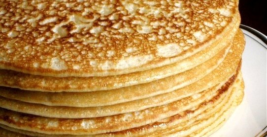 Блины на кислом молоке толстые