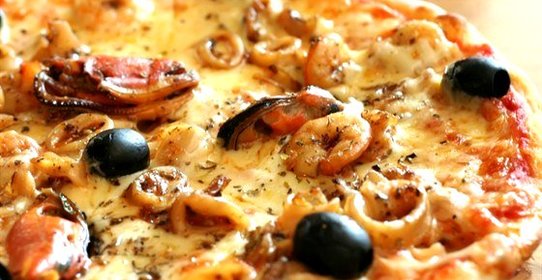 Пицца с морепродуктами