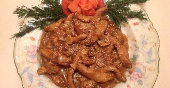 Куриная грудка в соевом соусе