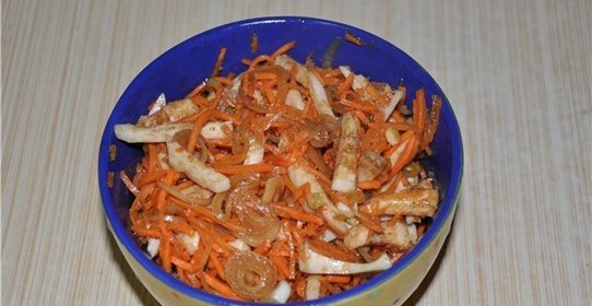 Кальмары с морковью