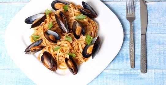 Паста с мидиями