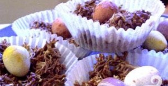 Шоколадные гнёзда на Пасху