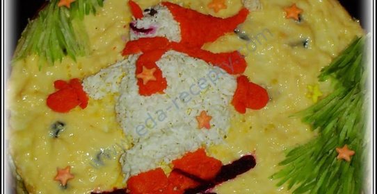 Закусочный торт Снежные виражи