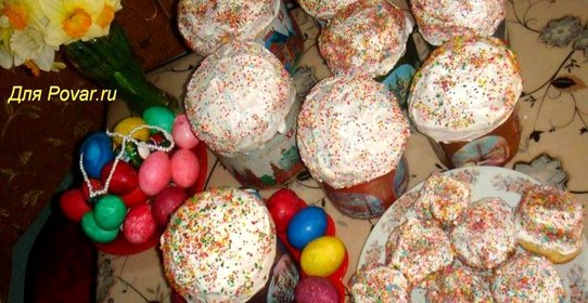 Пасхальные куличи с изюмом