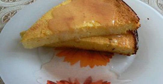 Творожная запеканка с киселем, как в детском саду