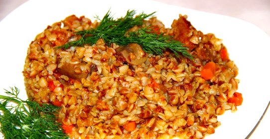 Гречка по - купечески с мясом и грибами