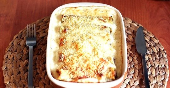 Фаршированные макароны под соусом