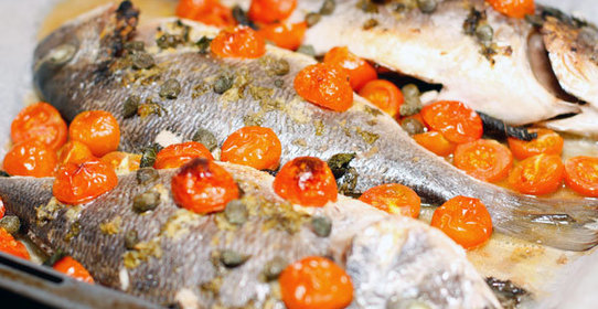 Дорада в имбирно-мятном маринаде