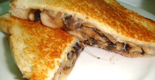 Тосты с сыром и грибами