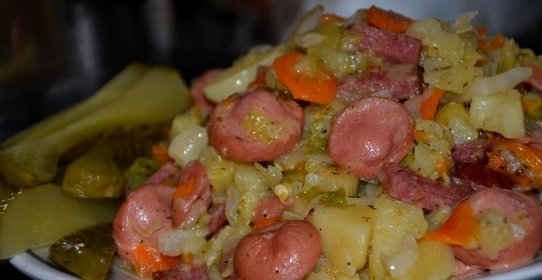 Картошка тушеная с капустой