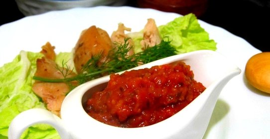 Аджика из маринованных огурцов