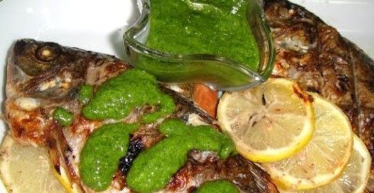 Карась на решетке