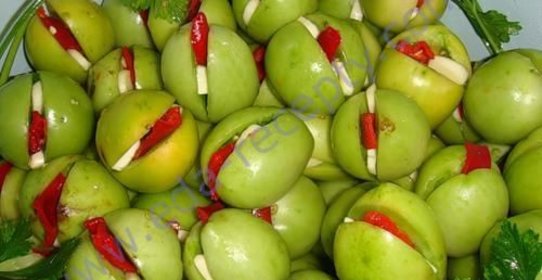 Маринованные зеленые помидоры на зиму