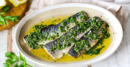 Cкумбрия, маринованная в квасе