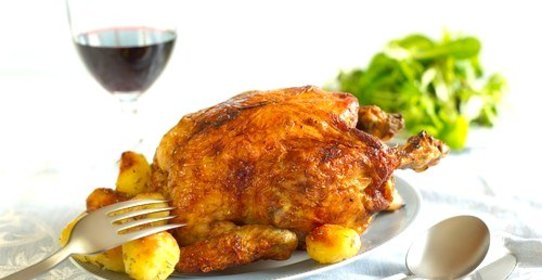 Курица с медом, горчицей и корицей