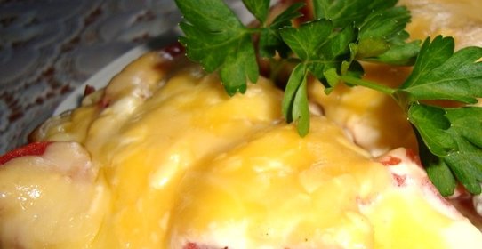 Пицца на сковороде из батона