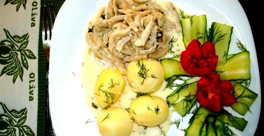 Рубец в соусе