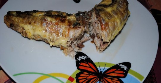 Скумбрия в духовке с майонезом