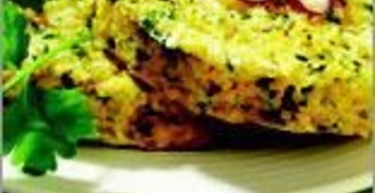 Лепешки из проса с луком и зеленью