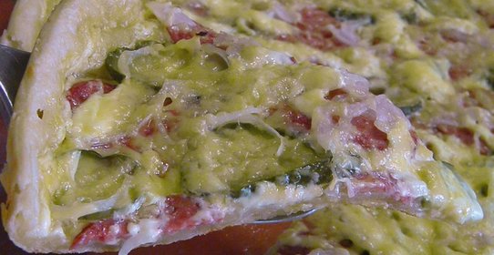 Пицца из слоеного дрожжевого теста