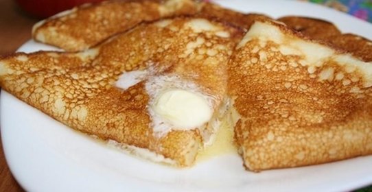 Блины на кефире с припеком