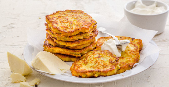 Оладьи из кабачков с сыром